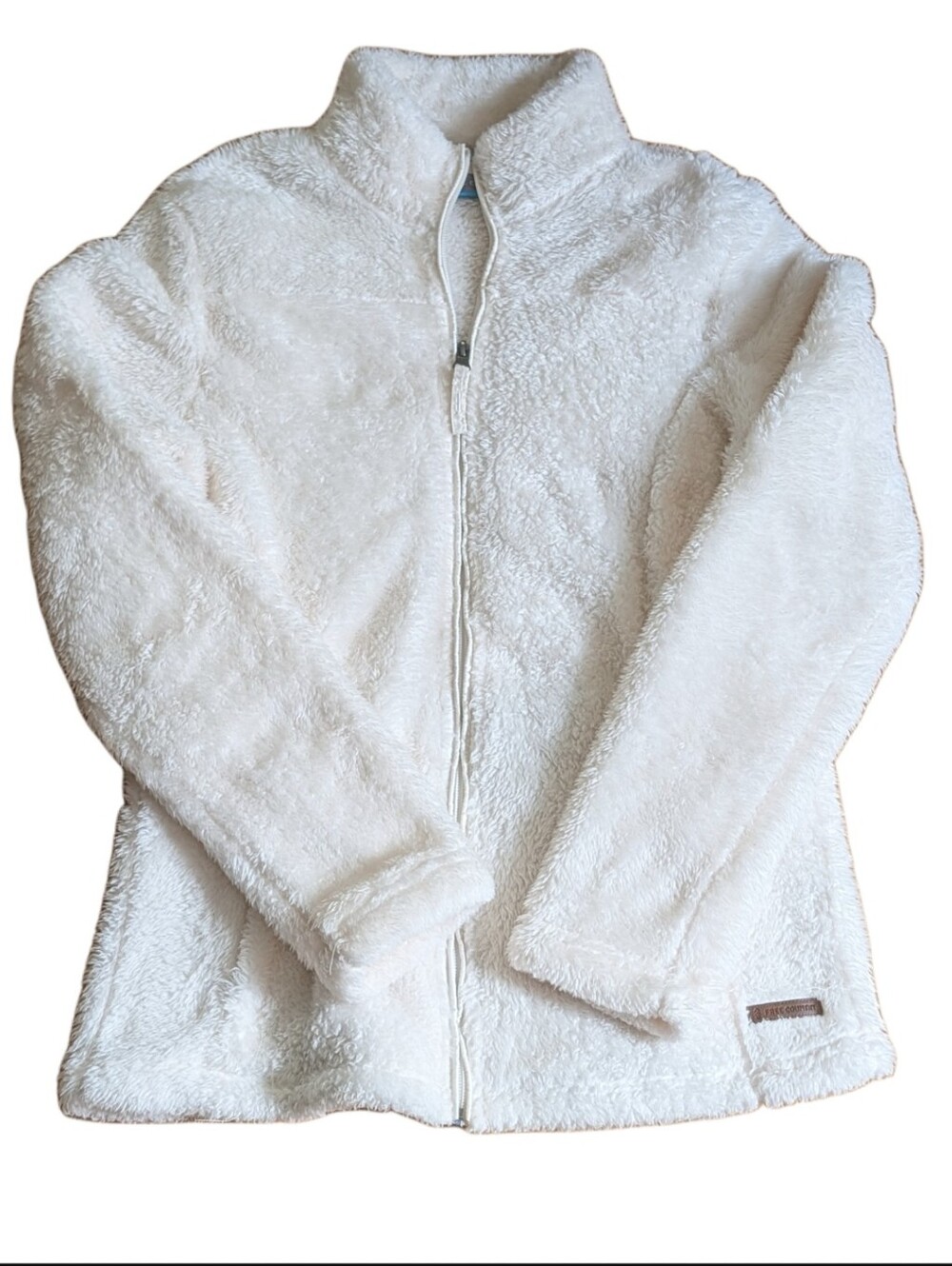 Free Country Cream Shepa Fleece Full Zip Warm Fall Outdoor Classic Sweatshirt